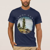 Tahoe Lake Watercolor painting Tシャツ (正面)