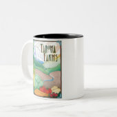 Tahomaはマグを耕作します ツートーンマグカップ (正面左)