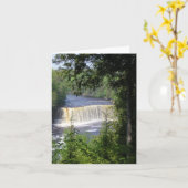Tahquamenonの甲革の滝Notecard カード (黄色い花)
