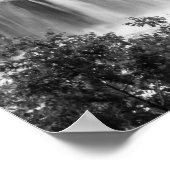 Tahquamenon上段滝グレースケール ポスター (角)