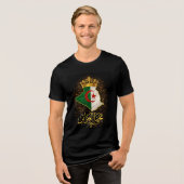 Tahya El Djazair Crown – Golden Long Live Algeria トライブレンドＴシャツ (正面全面)