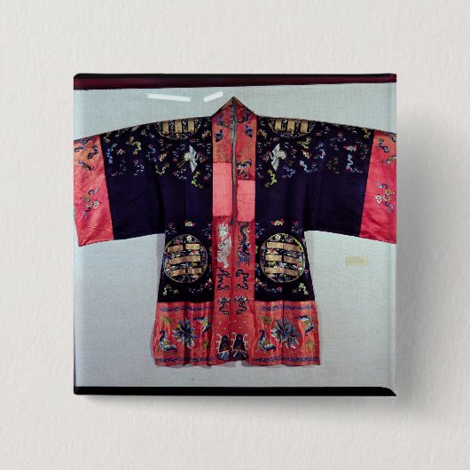 Taiのキーのインおよびヤンが付いている道教徒ローブ 缶バッジ (正面)