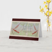 Taiのキーの挨拶状 カード (黄色い花)