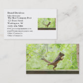 Taiのキーをしているかわいいリス 名刺 (正面/裏面)