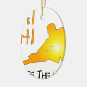 Taiのキー-調和を培って下さい セラミックオーナメント (左)