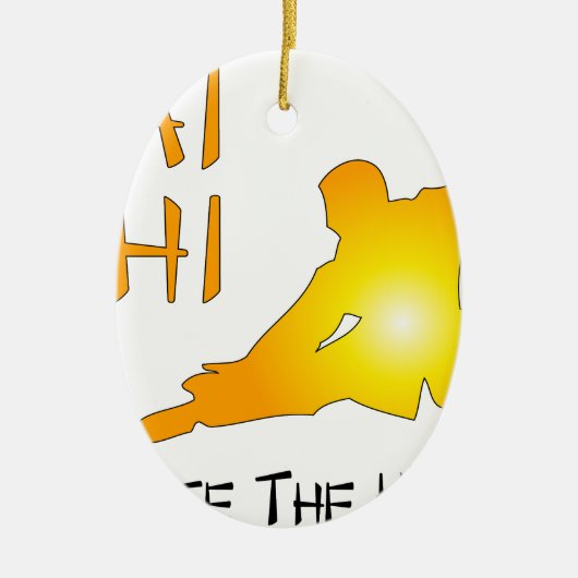 Taiのキー-調和を培って下さい セラミックオーナメント (正面)