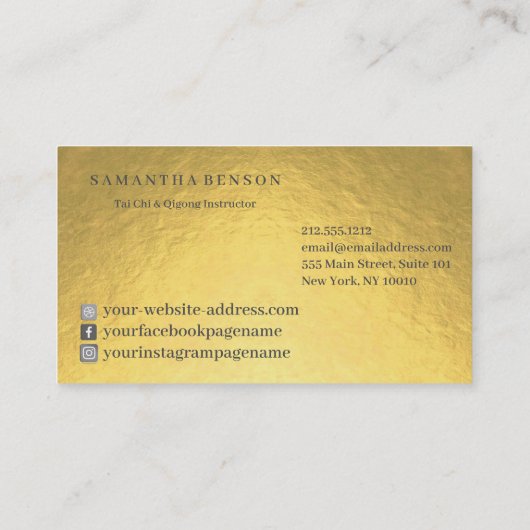 Tai Chi and Qigong - Bamboo  名刺 (裏面)