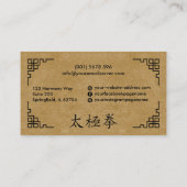 Tai Chi Bagua map black and gold 名刺 (裏面)