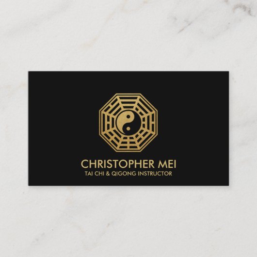 Tai Chi Bagua map black and gold 名刺 (正面)