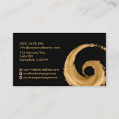 Tai Chi Chua - golden brush stroke 名刺 (裏面)