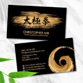 Tai Chi Chua - golden brush stroke 名刺