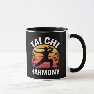 Tai Chi Harmony – Sunset Silhouette マグカップ