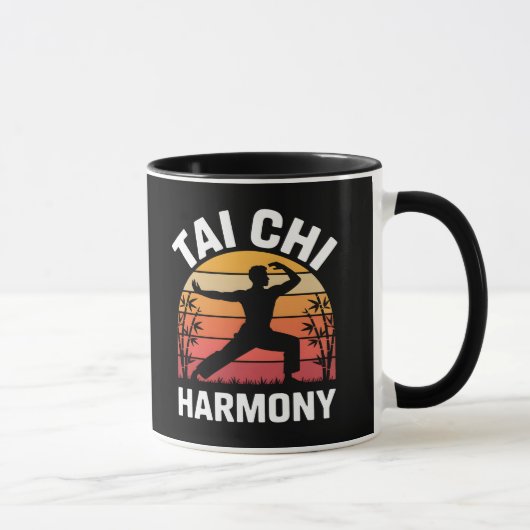 Tai Chi Harmony – Sunset Silhouette マグカップ (右)