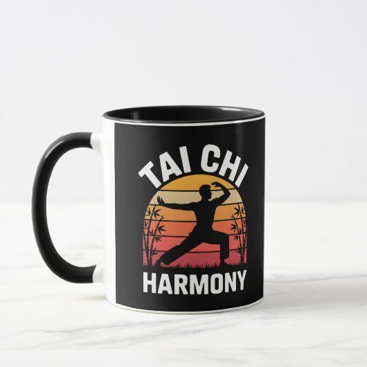 Tai Chi Harmony – Sunset Silhouette マグカップ (左)