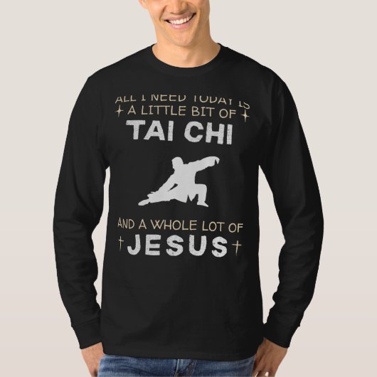 Tai Chi & Jesus Funny Tee - Hilarious Martial Arts Tシャツ (正面)