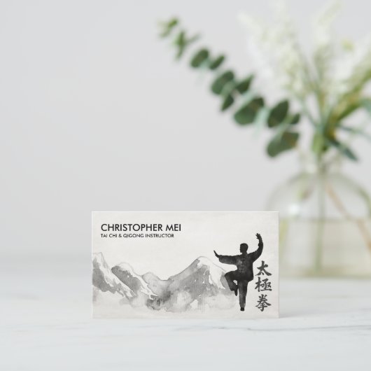 Tai Chi & Qigong Instructor 名刺 (スタンド正面)