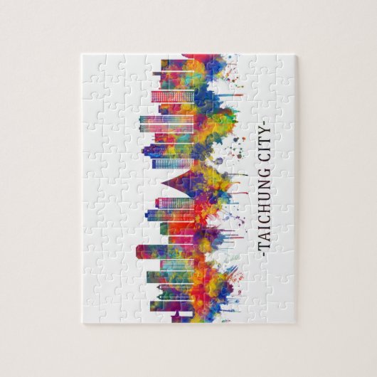 Taichung City Taiwan Skyline ジグソーパズル (縦)