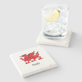 Taid -北のウェールズの祖父のコースター ストーンコースター (横)