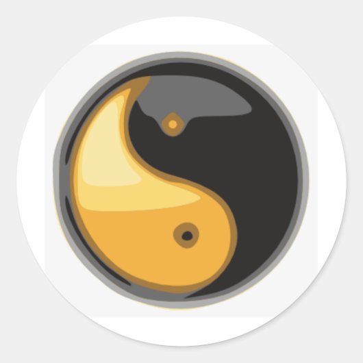 Taijitu_yellow ラウンドシール (正面)