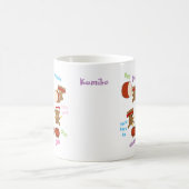 Taikoのギフトパーソナライズなかわいいドラムをたたくくまのマグ コーヒーマグカップ (中央)