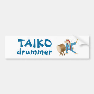 Taikoのドラム漫画犬のTaikoのドラマー バンパーステッカー