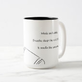 Taikoの臭いは素晴らしい好みます(俳句及び芸術) ツートーンマグカップ (正面右)