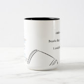 Taikoの臭いは素晴らしい好みます(俳句及び芸術) ツートーンマグカップ (中央)