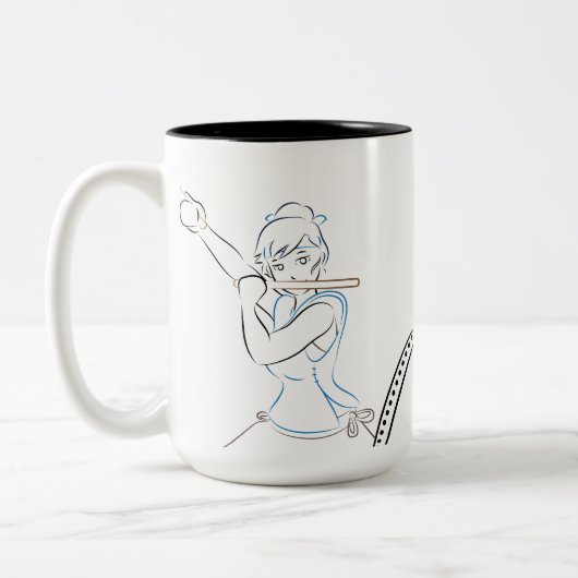 Taikoの臭いは素晴らしい好みます(俳句及び芸術) ツートーンマグカップ (左)