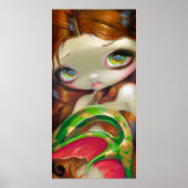 Tail of Mossy金ゴールドアートプリント大目マーメイド ポスター (正面)