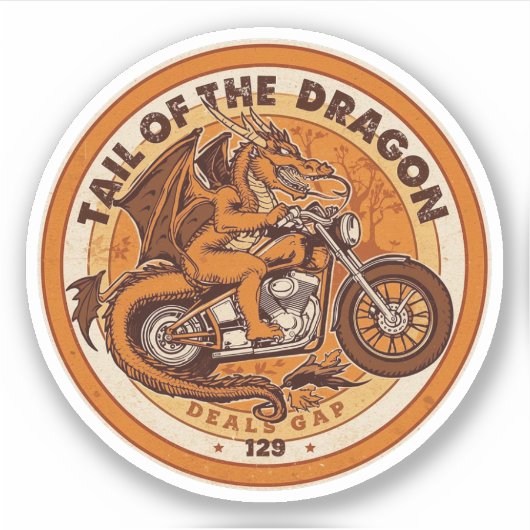 Tail of the Dragon Deals Gap Motorcycle road trip  シール (正面)