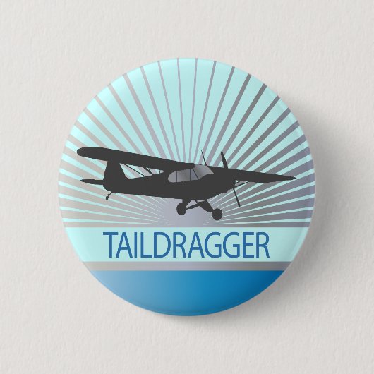 Taildraggerの飛行機 缶バッジ (正面)