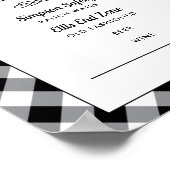 Tailgateブラック祝ウェディングシャワードリンクメニュー ポスター (角)