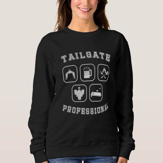 Tailgate Football Beer Pong Party Barbecue Cornhol スウェットシャツ (正面)