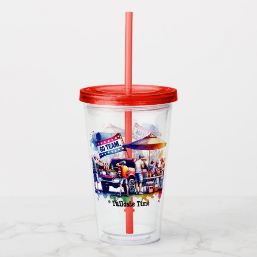 Tailgate Time Goチーム アクリルタンブラー (正面)