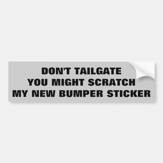 Tailgater私の新しい… バンパーステッカー (正面)