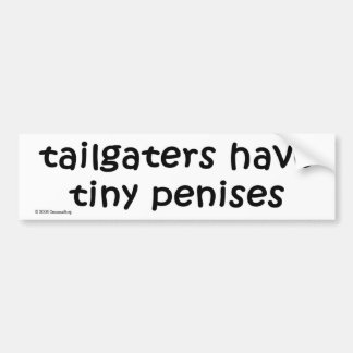 tailgatersに小さい陰茎のバンパーステッカーがあります バンパーステッカー