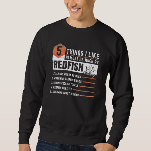 Tailing Redfish Fishing Jokes Redfishing Accessori スウェットシャツ (正面)