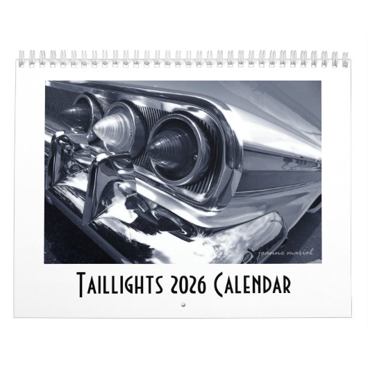 Taillights 2026 Classic Car Calendar カレンダー (カバー)