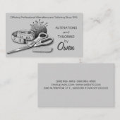 Tailor, Alterations, Tailoring, Seamstress, Tailor 名刺 (正面/裏面)