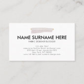 Tailor fabrics sewing quilting 名刺 (裏面)