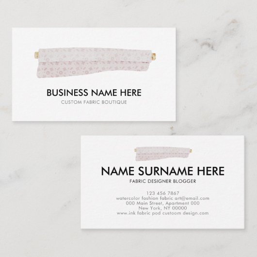 Tailor fabrics sewing quilting 名刺 (正面/裏面)