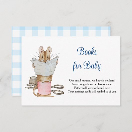 Tailor Mouse Books For Baby 出欠カード (正面/裏面)