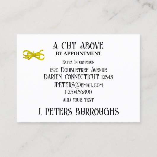 Tailor Sewing 名刺 (裏面)