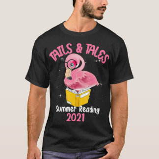 Tails and Tales Summer 読's 2021 Flamingo Book Tシャツ