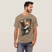 Tails Miles from Sonic the Hedgehog Badass Print D Tシャツ (正面フル)