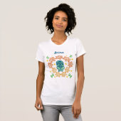 Taíno Atabey goddess wreath t-shirt Tシャツ (正面フル)