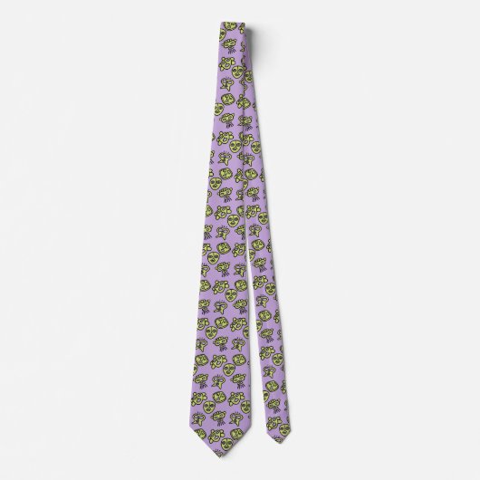Taino Masks Tie lavender ネクタイ (正面)