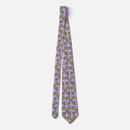 Taino Masks Tie lavender ネクタイ (裏面)
