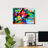 Taino & Vejigantes PR – アートバイガリナ –  ポスター (ホームオフィス)