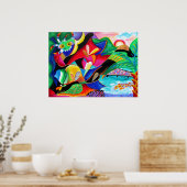 Taino & Vejigantes PR – アートバイガリナ –  ポスター (キッチン)